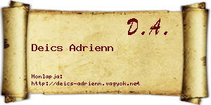 Deics Adrienn névjegykártya